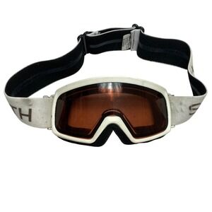Smith Optics Ski Snowboard Goggles White Frame Orange Lens Retro Winter Sports